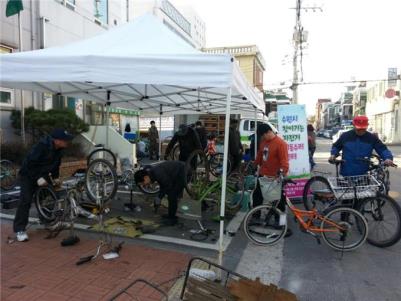 정자2동 찾아가는 자전거 이동 수리센터 열려